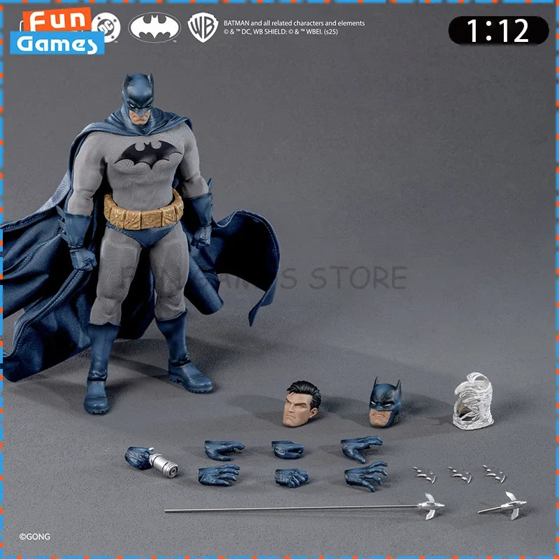 New GONG DC Hero Batman Figures 1/12 Movable Assembly Doll Model 17.5CM Custom Collectible Ornament Boy Birthday Toy Gifts