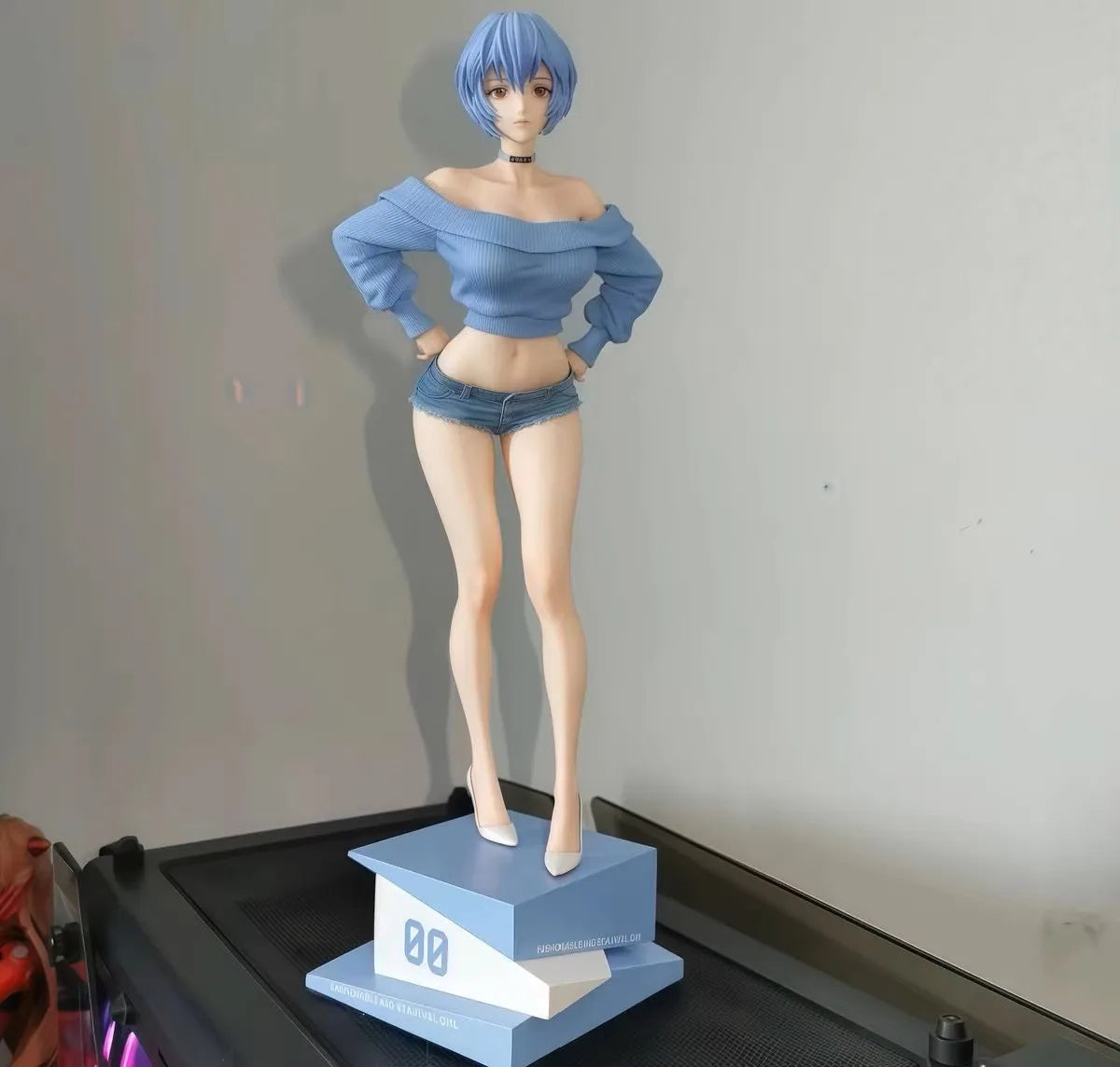 30CM NEON GENESIS EVANGELION Ayanami Rei Ver Girl Figure hard pvc toy Game Statue Adult Collection Anime Action Model Doll Gift