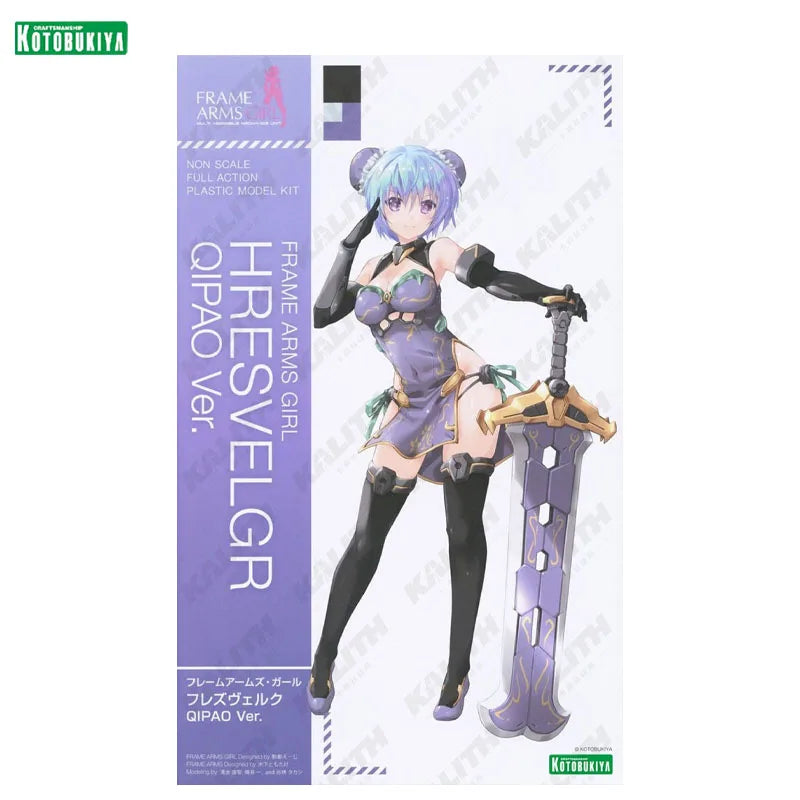 Kotobukiya Frame Arms Girl Model Kit Genuine Hresvelgr Qipao Ver Anime Action Figure Collection Assembly Model Boys Toys Gifts