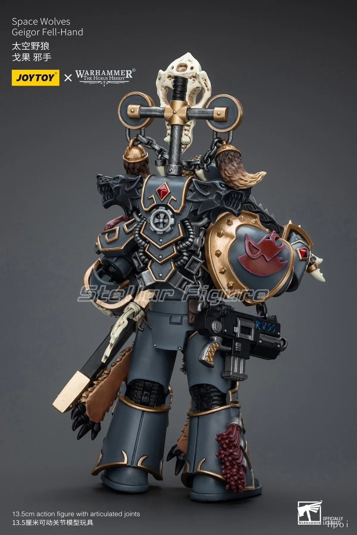 【SF】JOYTOYS Warhammer 40K 1/18 Action Figure Space Wolves Geigor Fell Hand Anime Model Gifts Toys