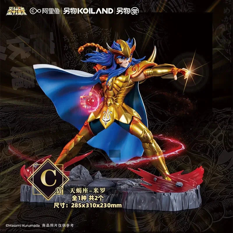 Genuine Saint Seiya Bntsh Ichiban Kuji Anime Figure Virgo Shaka Leo Aiolia Scorpio Milo Action Figure Desktop Decoration Gifts