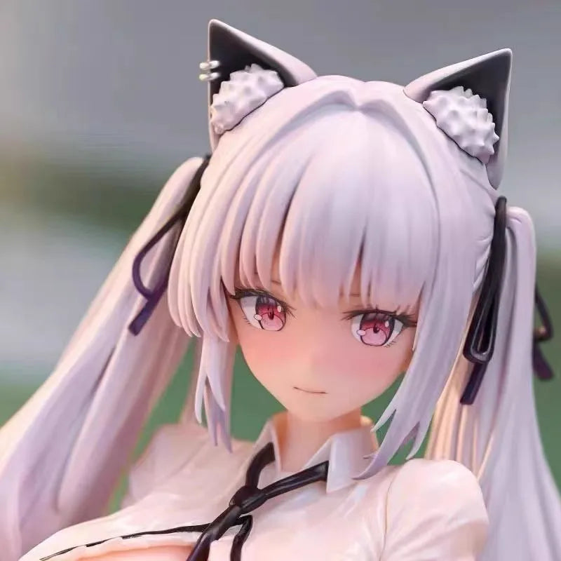 CZ Version Alvina Standing Pose Anime Figure Beautiful White Elf Girl PVC Statue Collectible Model Gift for Anime Lovers Gamers