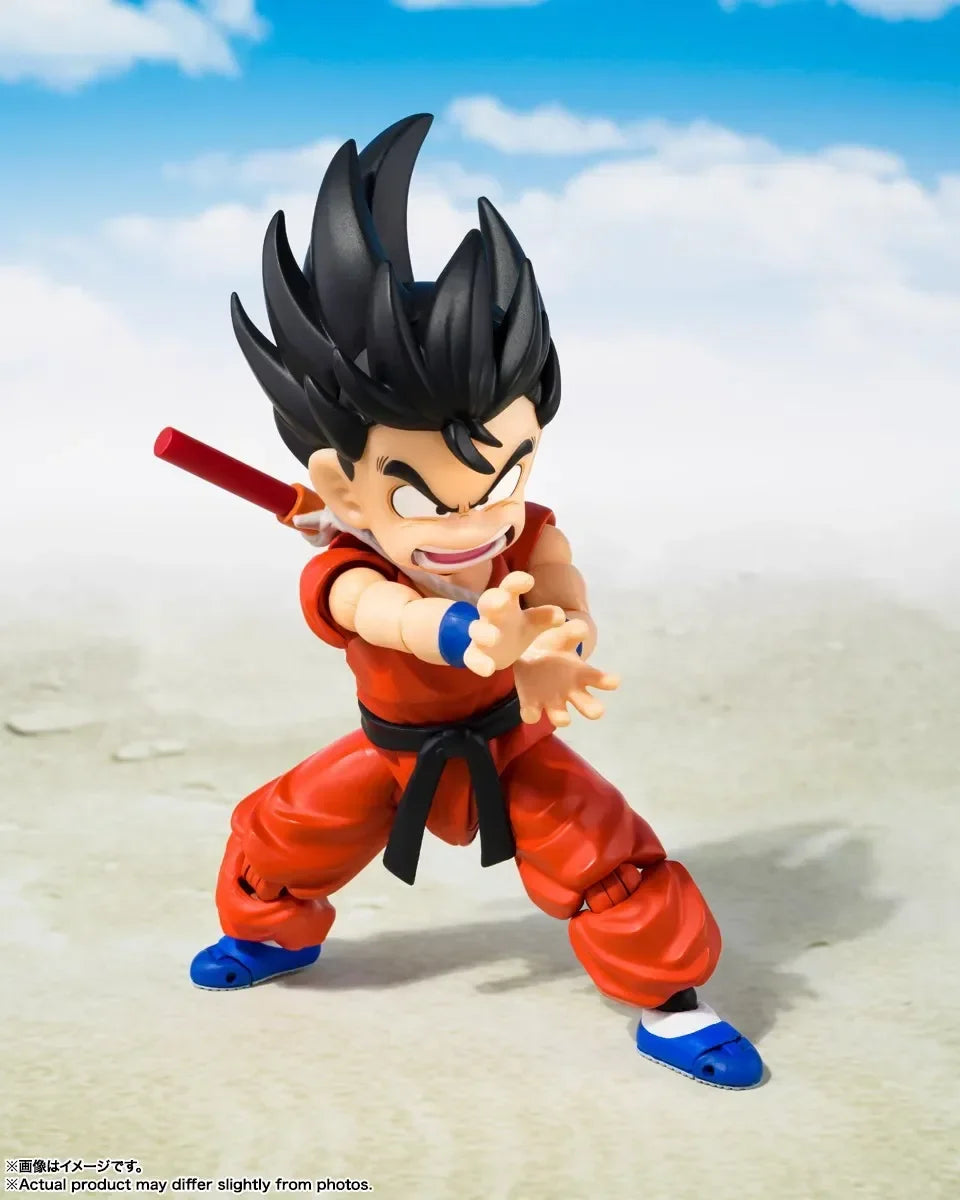 Original Bandai Shf Dragon Ball Anime Figures Innocent Challenger Son Goku Action Figurine Kid Goku S.h.figuarts Toy In Stock