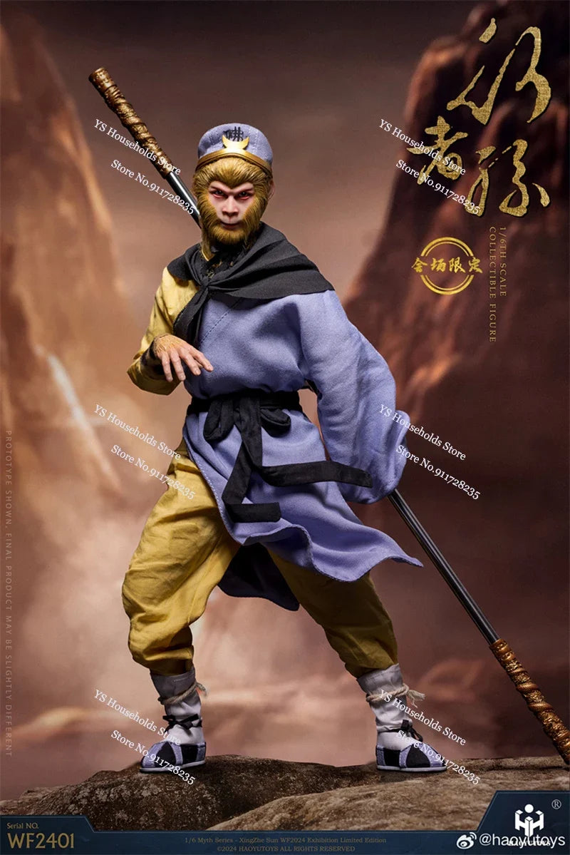 HAOYUTOYS WF2401 Limited Version 1/6 Collectible Sun Wukong Cloth Action Figure Myth The West to the Journey Monkey King Doll