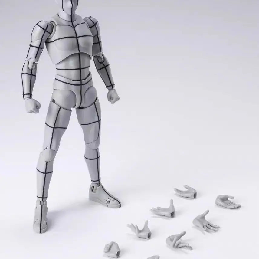 Bandai SHFiguarts B0DY-KUN Drahtgitter Grau Ver Skizze Zeichen Actionfigur Künstler Kunst Malerei Zeichenpuppen Beweglich