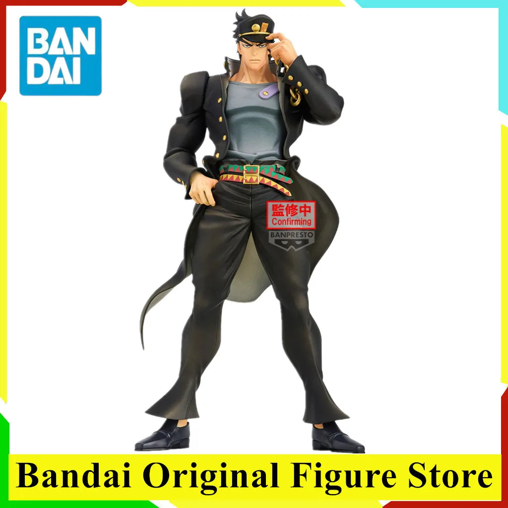 Original BANDAI JoJo s Bizarre Adventure Jotaro Kujo Anime Figure Toy PVC Model Stardust Crusaders Mometria PVC Model Collection