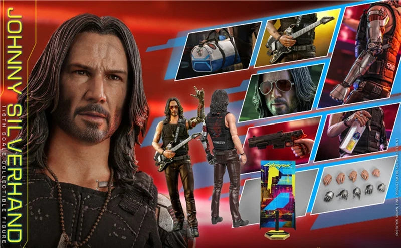 In Stock HOTTOYS VGM47 1/6 Scale Keanu Reeves Cyberpunk Johnny Silverhand 12'' Full Set Collectible Male Action Figure Model