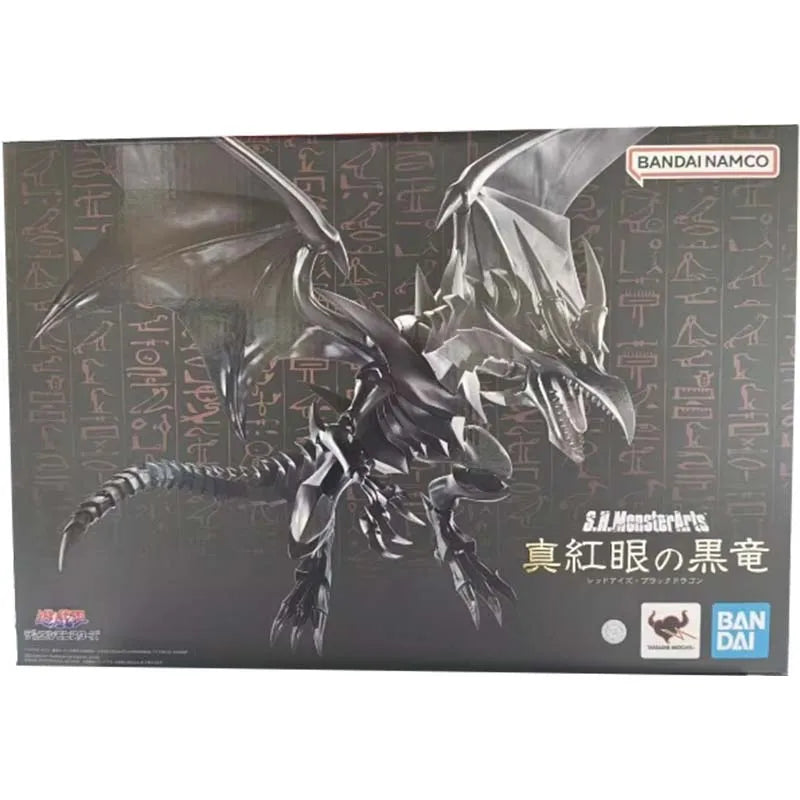 Bandai Authentic Yu Gi Oh Anime Figure SHM Red-Eyes Black Dragon High Poseability Collectibles Action Figures Toys For Boys Gift