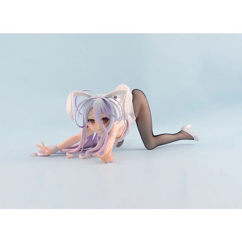 B-STYLE No Game No Life Anime Figure Shiro Cat Bunny Ver. Sexy Girl Bunny Lying Position Action Figure Model Christmas Present