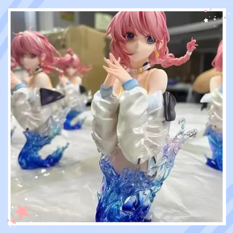 Arknights Blue Bust Figure Full Painted GK Statue Anime Collectible Desk Decor Ornament Gift For Anime Fans