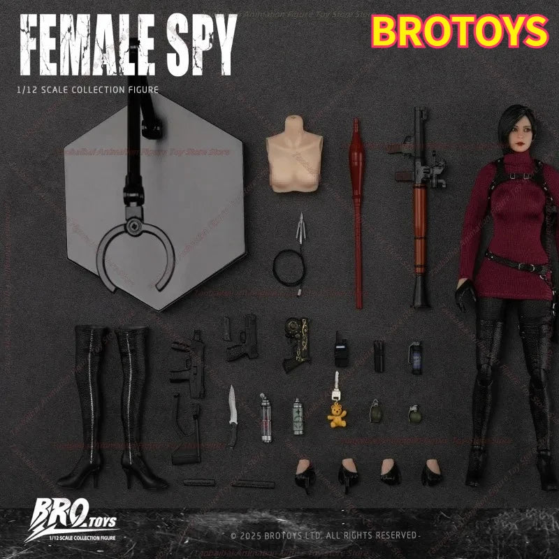 BROTOYS Studio Original Female Spy Ada Aunt Wang Movable Eyes 1/12 Cloth Movable Doll Model Toy Collection Gift