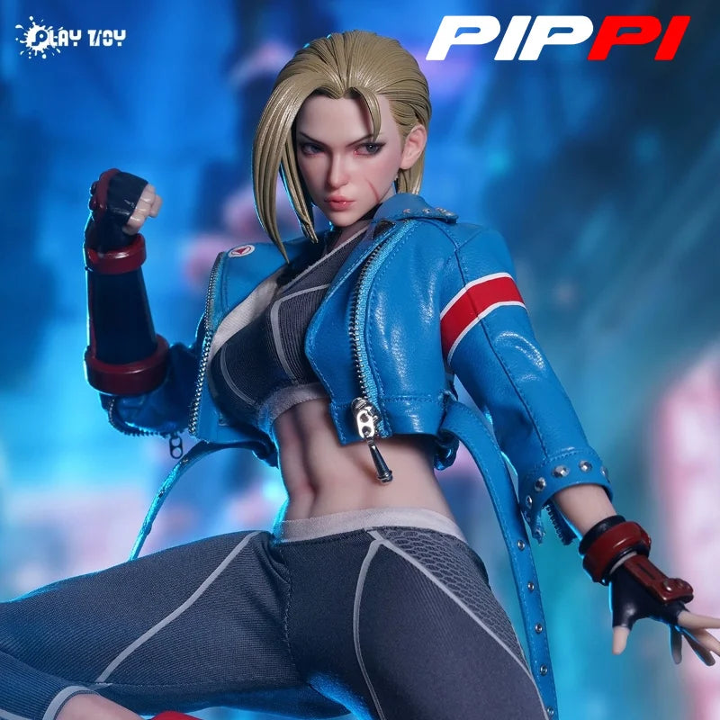 PLAY TOY P027 1/6 Fightter Cammy Female Soldiers With Movable Eyeballs Figure 12'' Model Full Set Collectible Toy