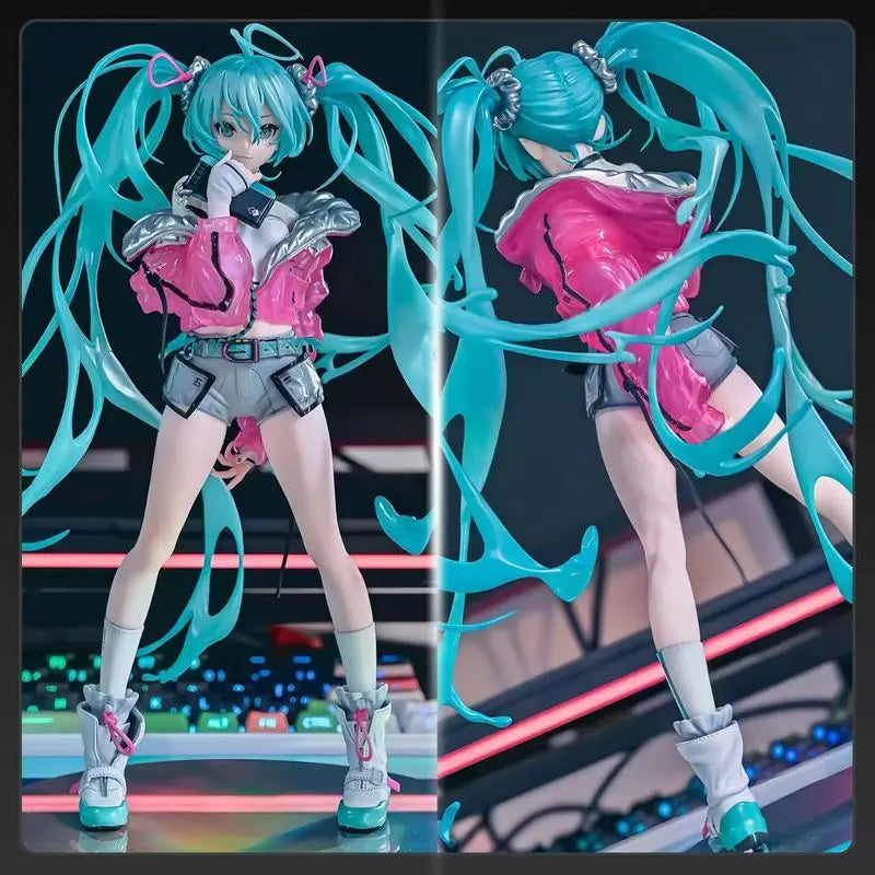 24CM Idol Hatsune Miku Kawaii Anime Girl KO Action Figurines Dance Animation Model Exquisite Desktop Decoration Trendy Toys Gift