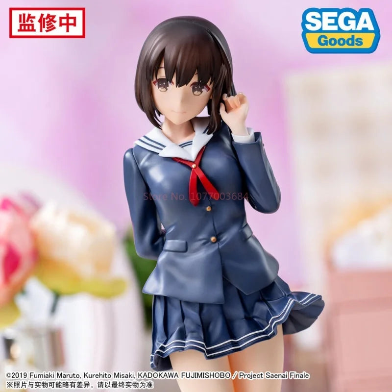 Original Sega Anime Toy Saekano: How To Raise A Born Girlfriend Megumi Kato Jk Girl Uniform Figure Model Desktop Ornament Toy