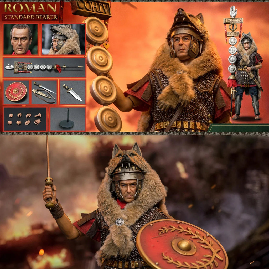 HHMODEL HAOYUTOYS HH18061 1/6 Römischer Flaggenträger Kaiserliche Legion 12" Actionfigur Sammlermodellspielzeug für Erwachsene