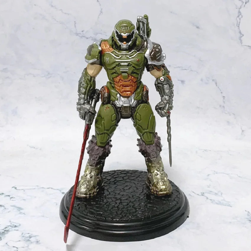 21cm Doom Slayer Eternal Demon Hunter Arkham Standing Posture Collectible Model Desktop Ornament Doll Pvc Toy Gifts