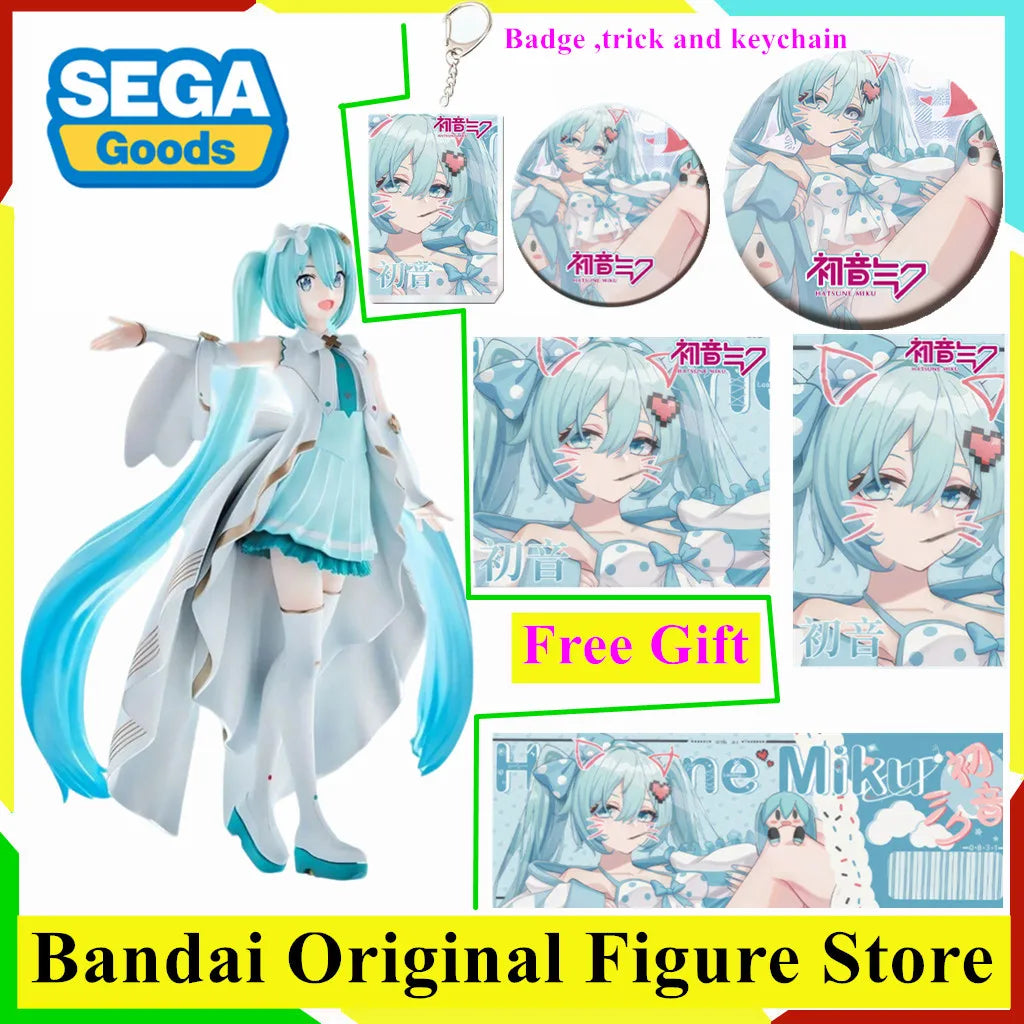 Original SEGA Luminasta Hatsune Miku Action Figure Gekijouban Project Sekai Kowareta Sekai to Utaenai Miku PVC Model Collection