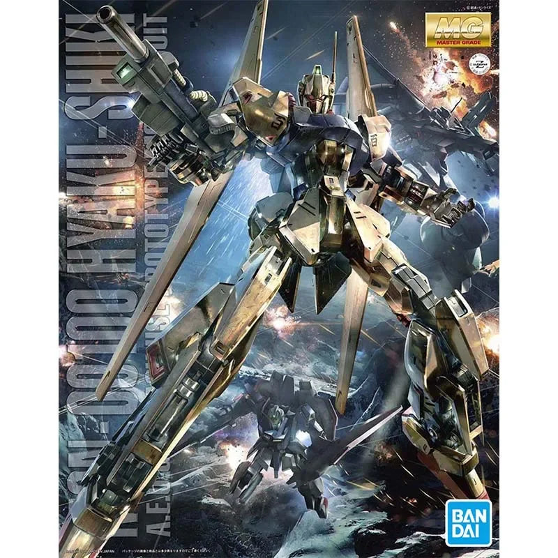 Bandai Gundam Model Kit MG Hyaku-shiki 2.0 Action Figure Gunpla Building Kit Gundam Collectibles Anime Figures Toys For Boy Gift