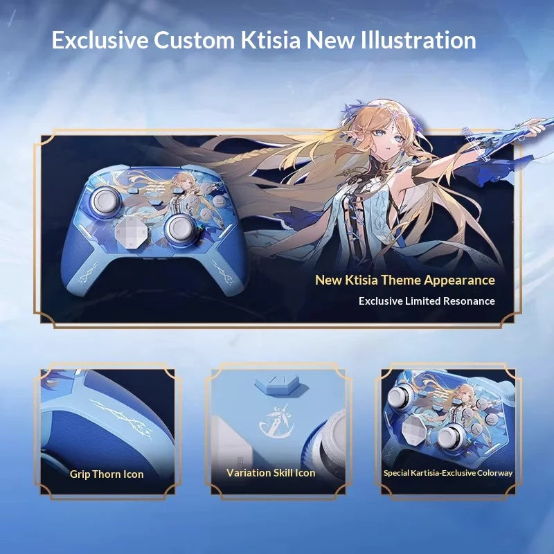 Wuthering Waves Cartethyia Phrolova Game Controller Wireless Bluetooth Tri-Mode Tmr Rocker Anime Game Switch Tablet Gamepad Gift