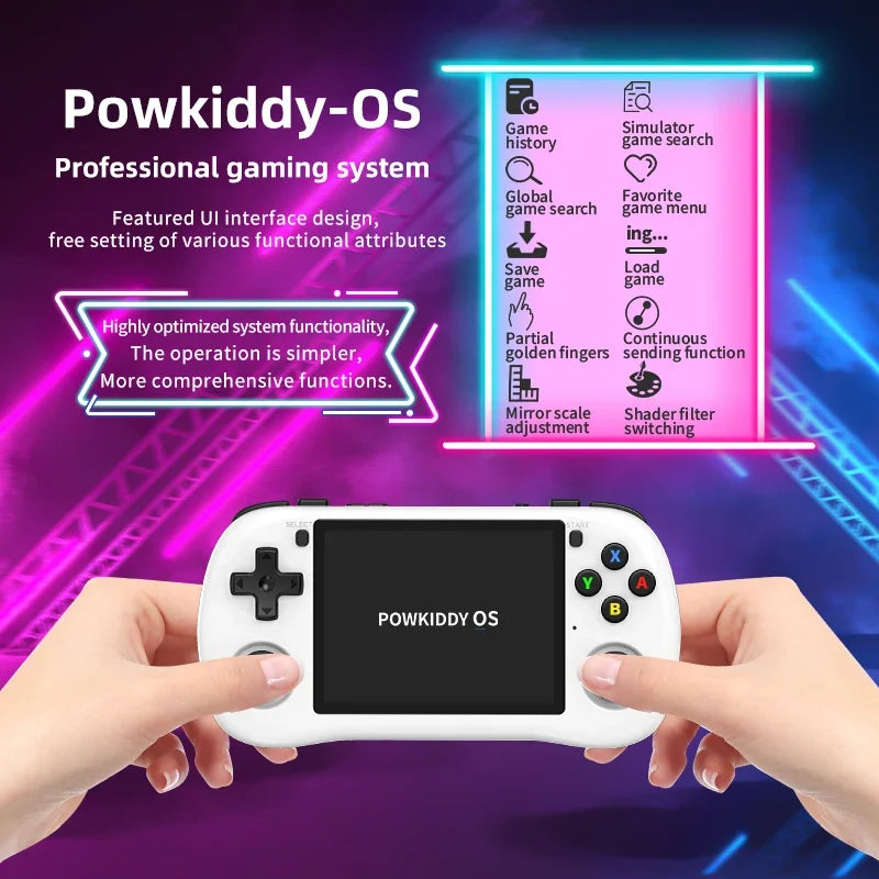 Powkiddy X35h 128G Retro Gaming Handheld 3.5 Inch IPS Screen Linux System 3000mAh Battery Children Gift Console