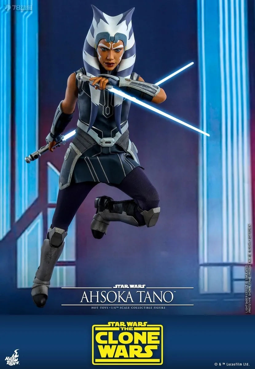 HOT TOYS Original 1\6 Mobile Doll TMS Series 021 Star Wars: Clone Wars: Asocatano Anime Action Figure Model Toys Gifts for Boys