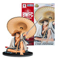 13CM Anime One Piece Monkey D. Luffy Wano Country Kimono Dress Up Umbrella Sitting Model Toy Gift Collection Action Fiugre PVC