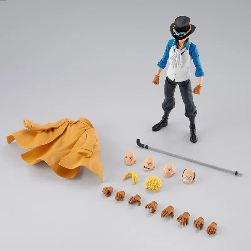 In Stock Original Bandai S.H.Figuarts ONE PIECE SABO REVOLUTIONARY ARMY CHIEF OF STAFF AnimeAction Figure Model Toy Gift