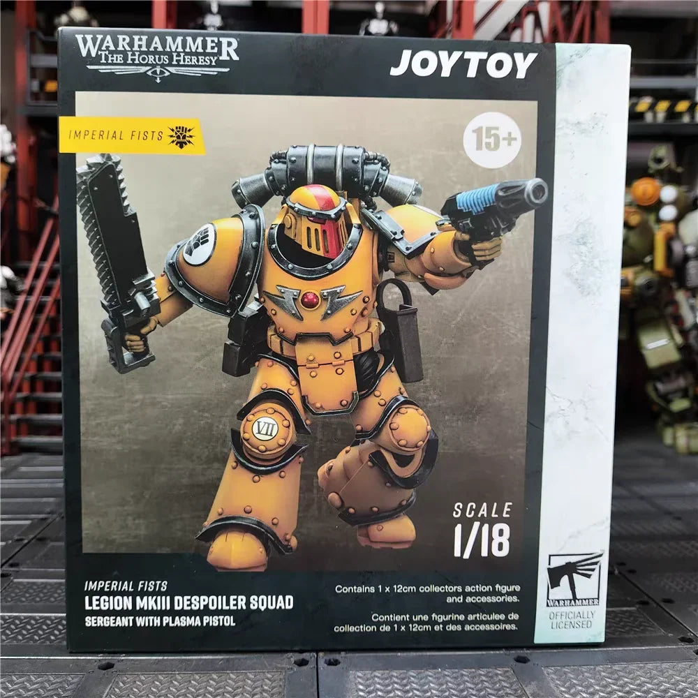 【In Stock】JOYTOY Warhammer 40K Horus Heresy Imperial Fists MKIII Legion Marauder Squad 3.75 Movable Soldiers 1/18 Action Figur