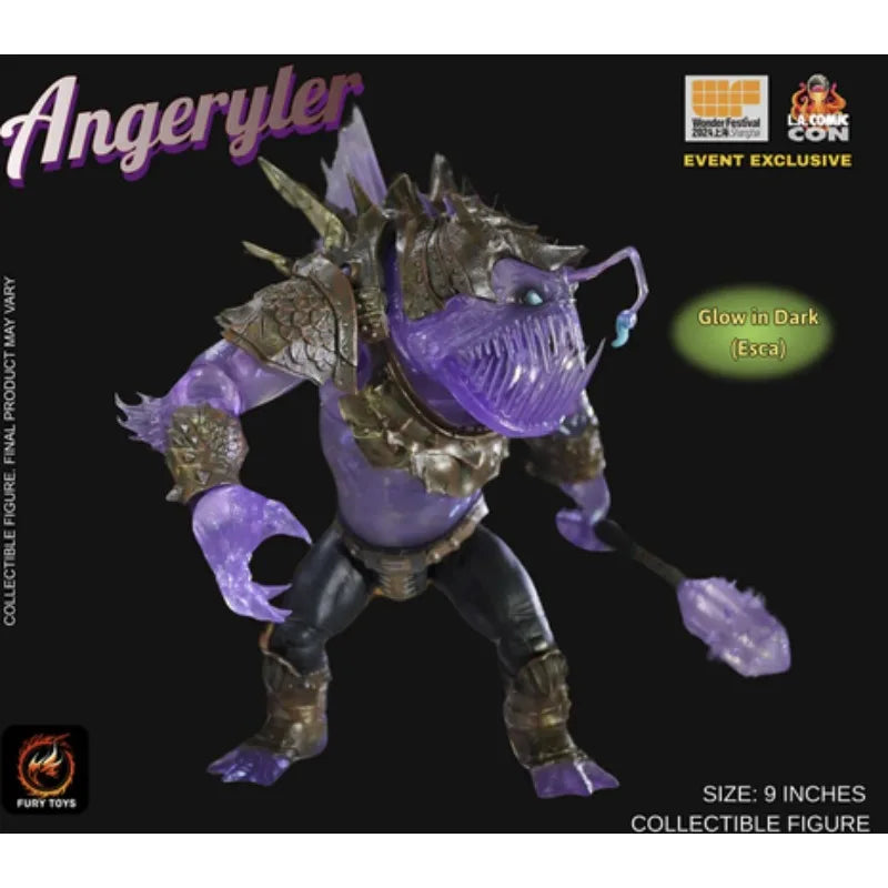 FURY TOYS Fury Studio Original Mountain and Sea Demon God Record Lantern Fish 7-inch Finished Product Movable Figurine Model Toy