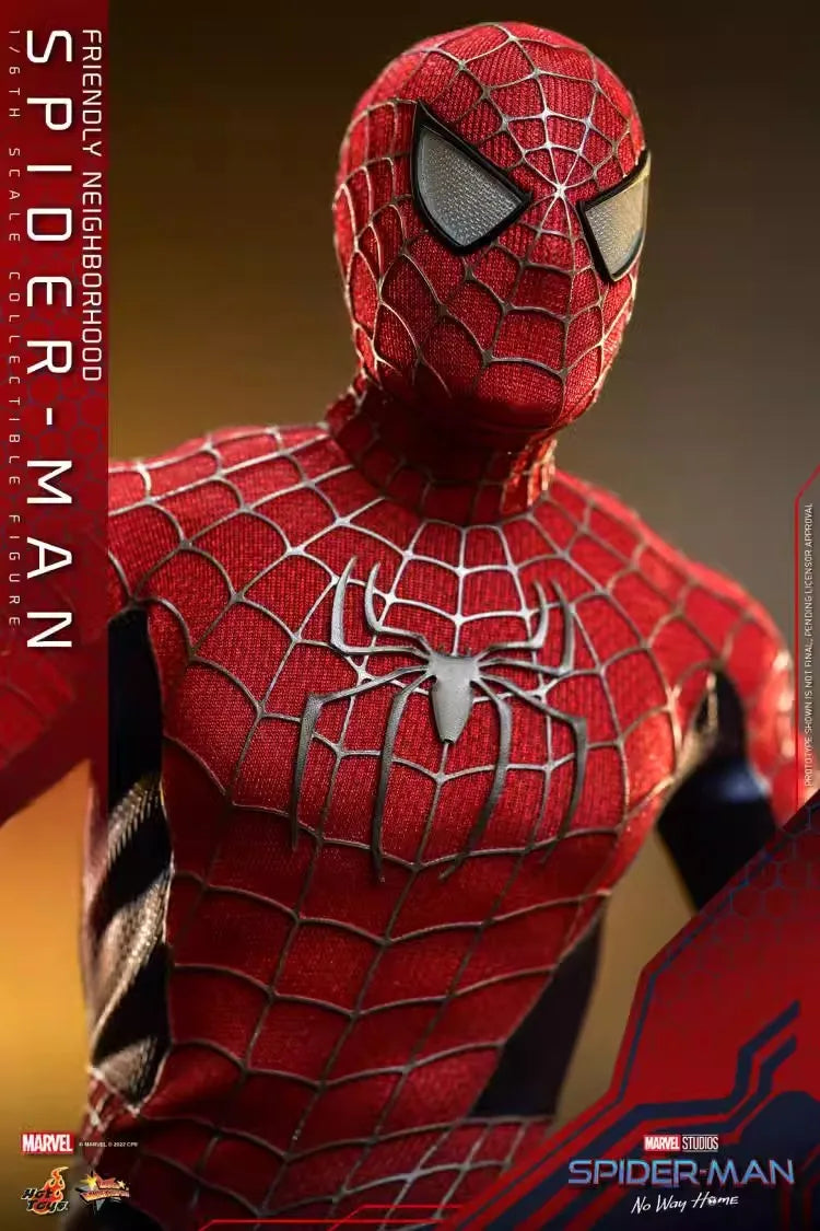 Original Hot Toys Tobey Spiderman Action Figure 1/6 Spider-Man No Way Home Tobey Maguire Statue Collection Spider Man MMS661
