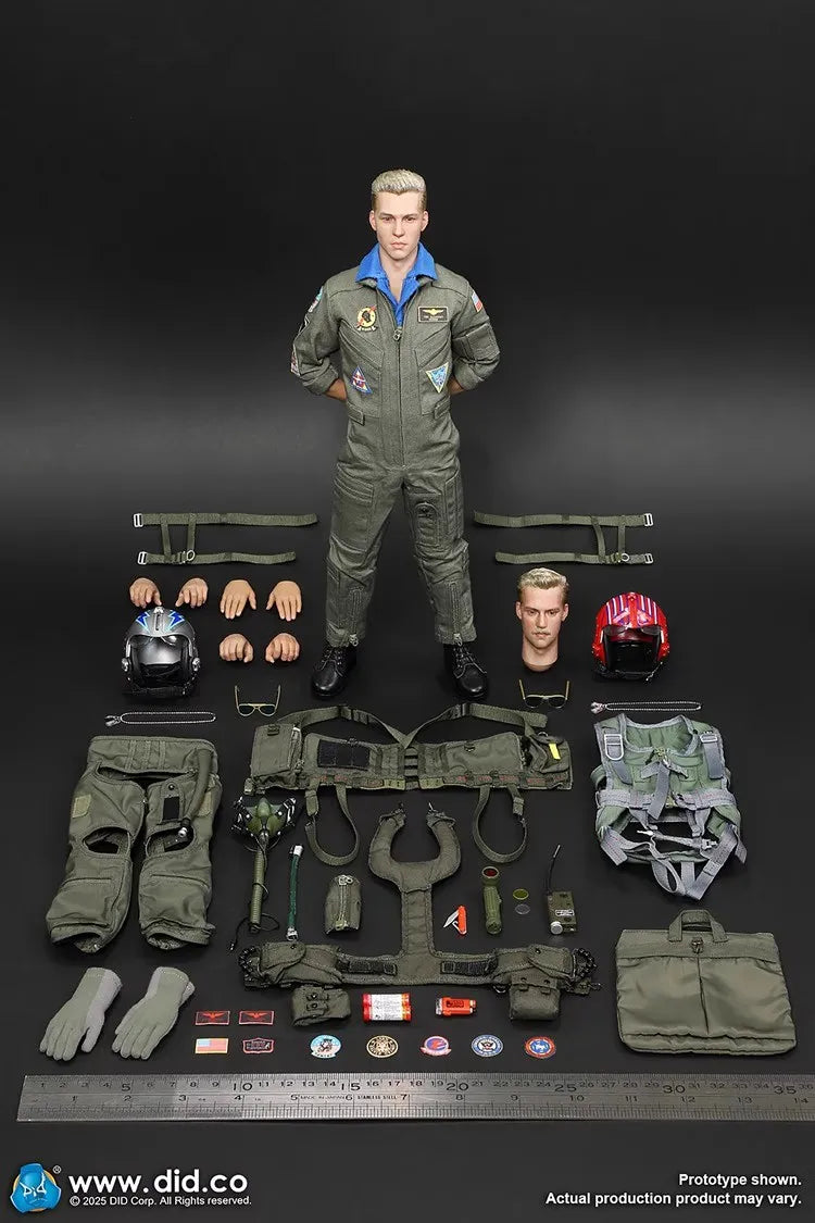 DID MA80182 1/6 Soldat Amerikanischer F14 Pilot Doppelkopf-Schnitzerei Komplettset 12'' Actionfigur Puppe Auf Lager