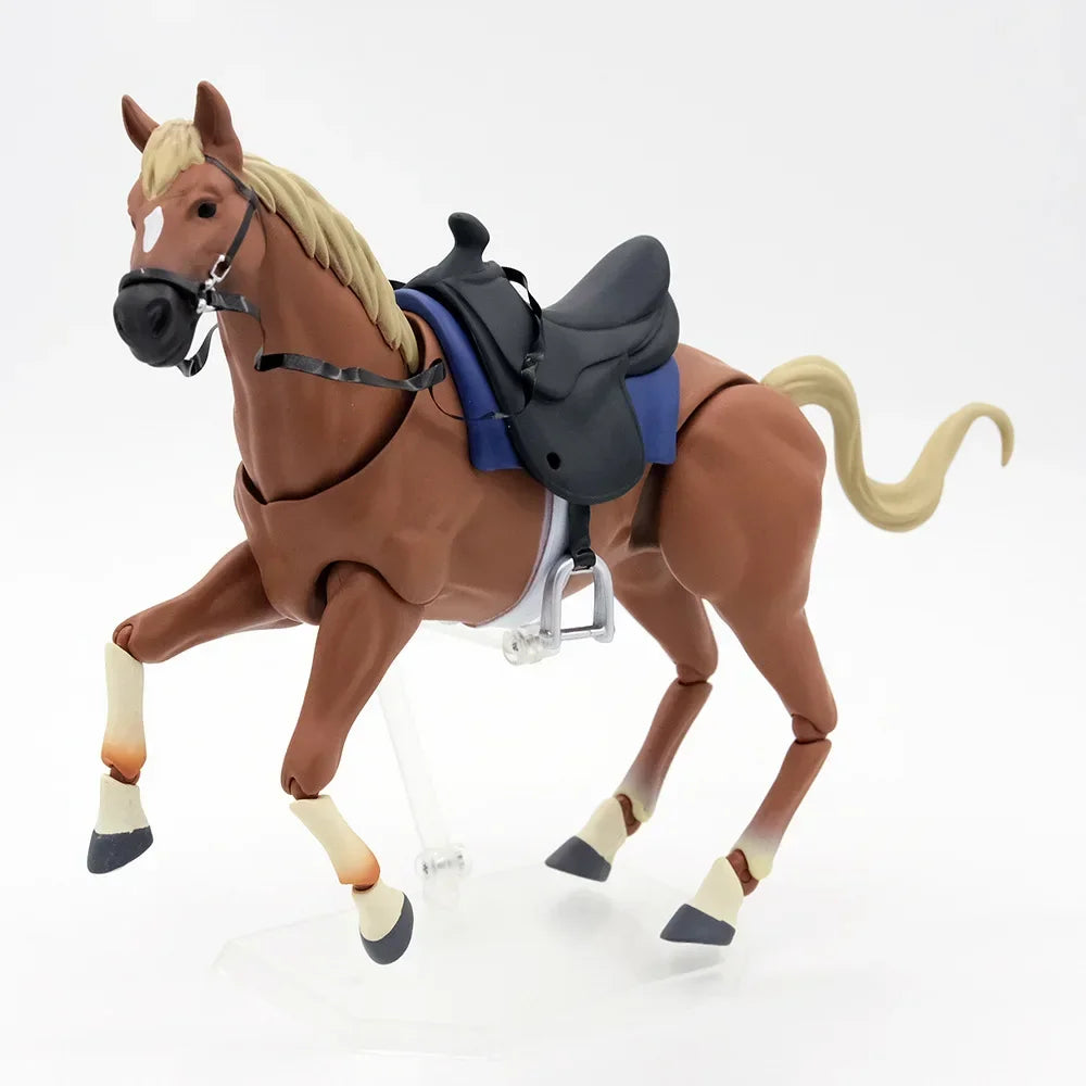 16cm #490 Figma Anime Figure Figma Horse ver.2 White/Brown/Chestnut Action Figure Max Factory Collectible Model Doll Toys Gifts