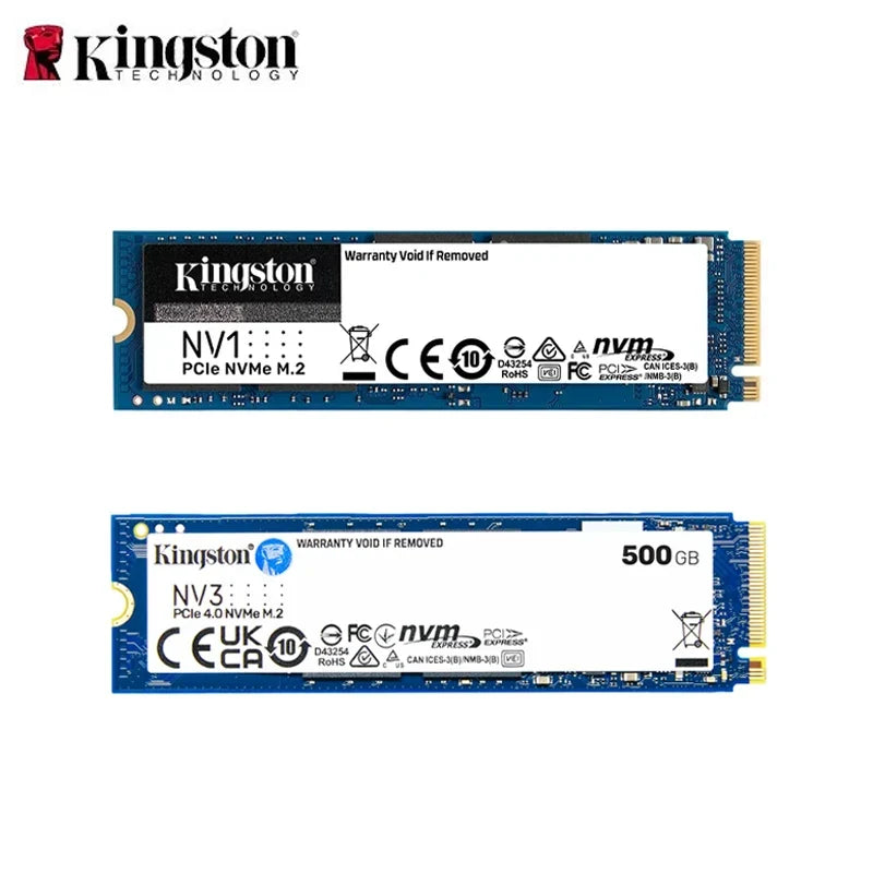Kingston SSD NV1 NV3 NVMe M.2 2280 SSD 250GB 500GB 1TB Internal Solid State Drive Hard Disk Sff for Laptop Desktop PC