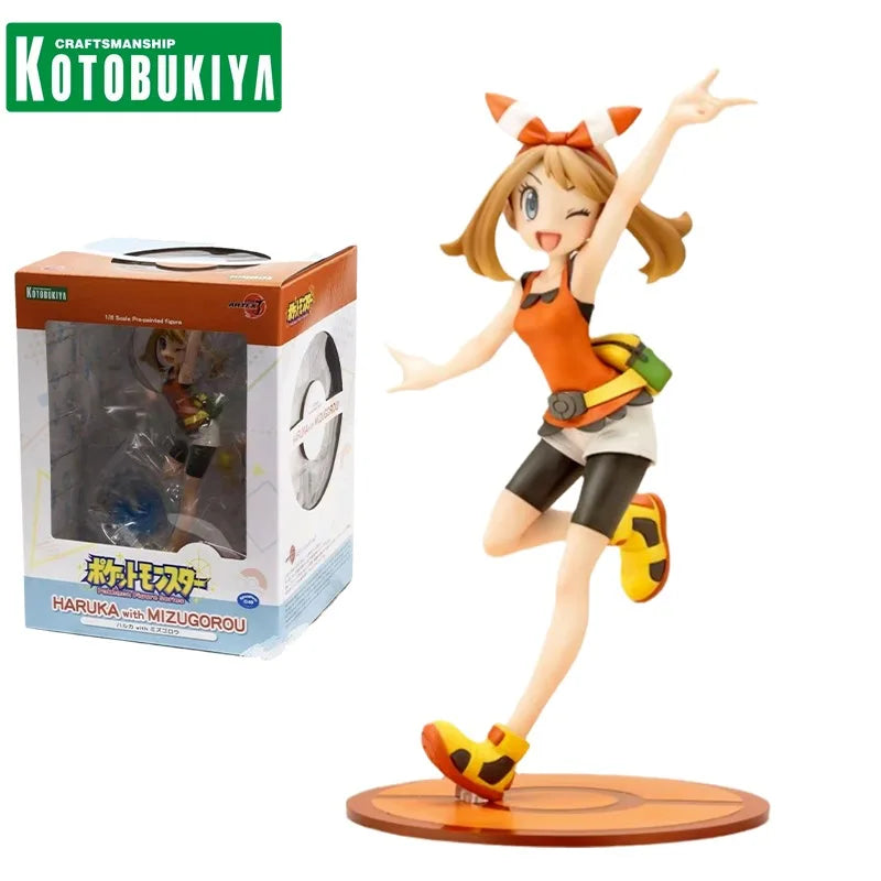 KOTOBUKIYA Original ARTFX J Pokemon Anime Figure May Mudkip Action Figure Toys for Kids Gift Collectible Model Ornaments