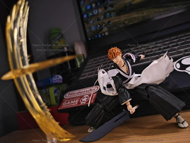 1/12 Scale Kurosaki Ichigo Anime Boy Soldier Mini Hemline Clothes Accessory For Shf 6" Action Figure Body Diy Scene Decoration