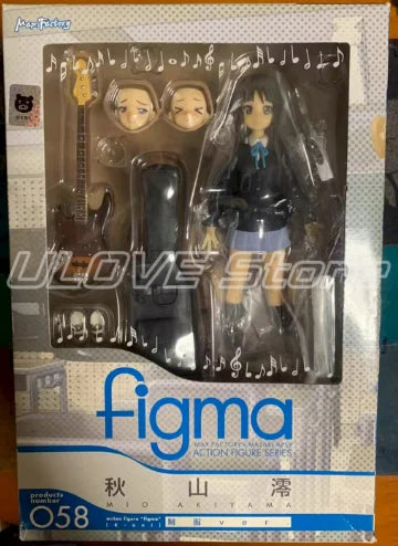 In Stock Original Max Factory Figma#058 Figma#060 K-ON! Mio Akiyama Action Figure Model Toys