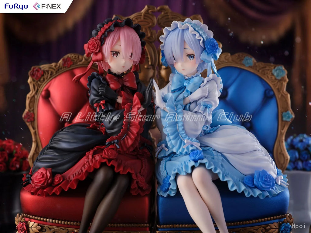 In Stock Original F:NEX Re ZERO Starting Life in Another World REM/RAM Gothic Style Anime Figure Model Collection Gift Toys