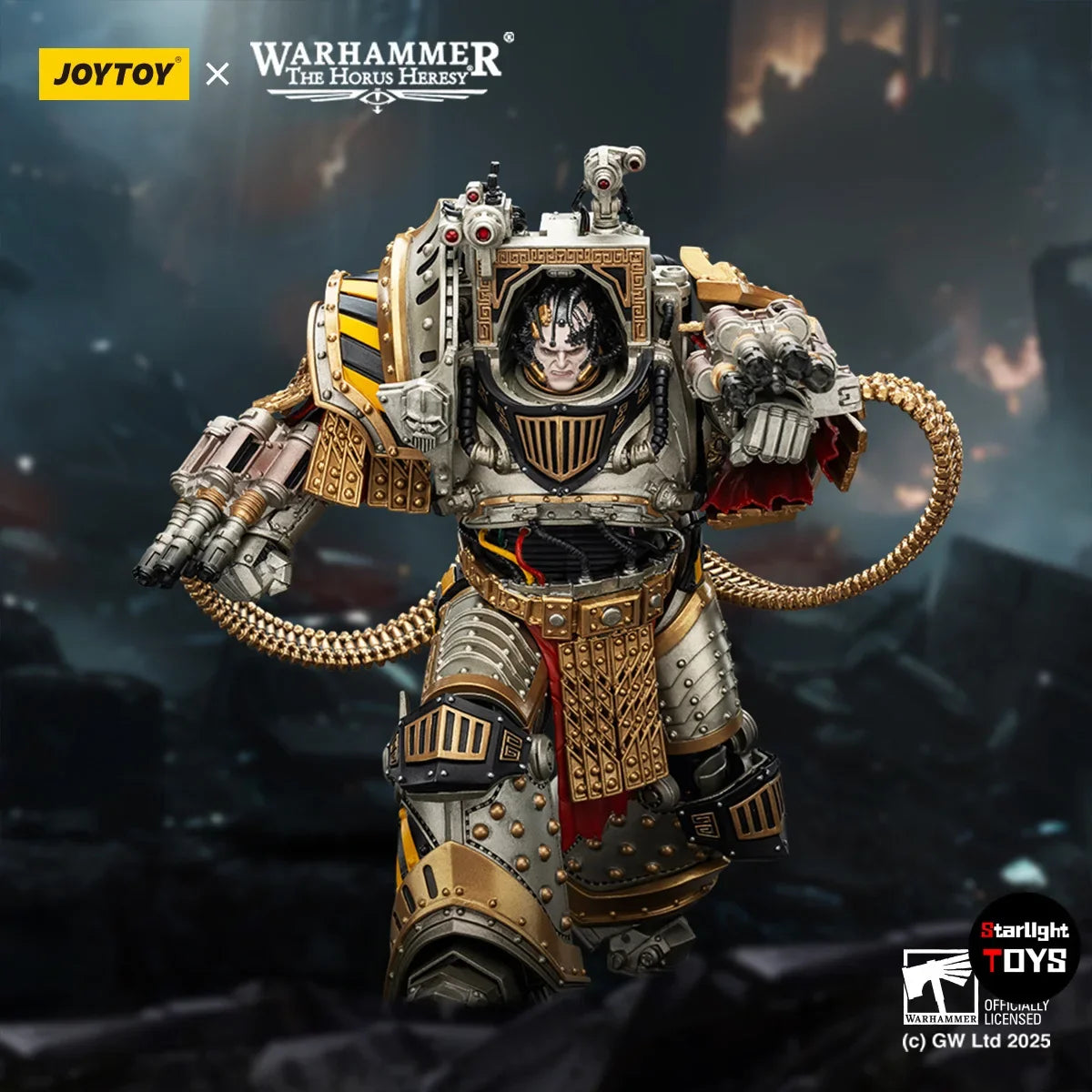 【JOYTOY】Warhammer 40K Iron Warriors Perturabo Primarch of The LVth Legion 1/18 Action Figure Model Toys