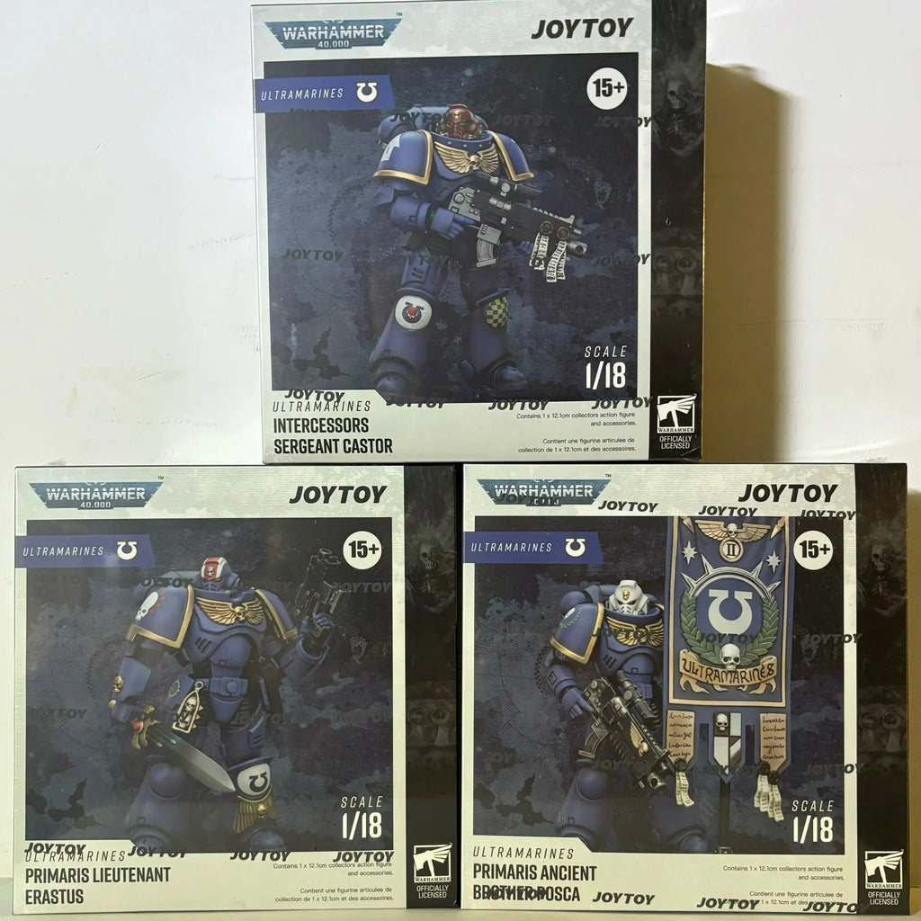 【In stock】JOYTOY Warhammer 40K Ultramarines Heroes of The Chapter Primaris Lieutenant Erastus Posca Castor 1/18 Action