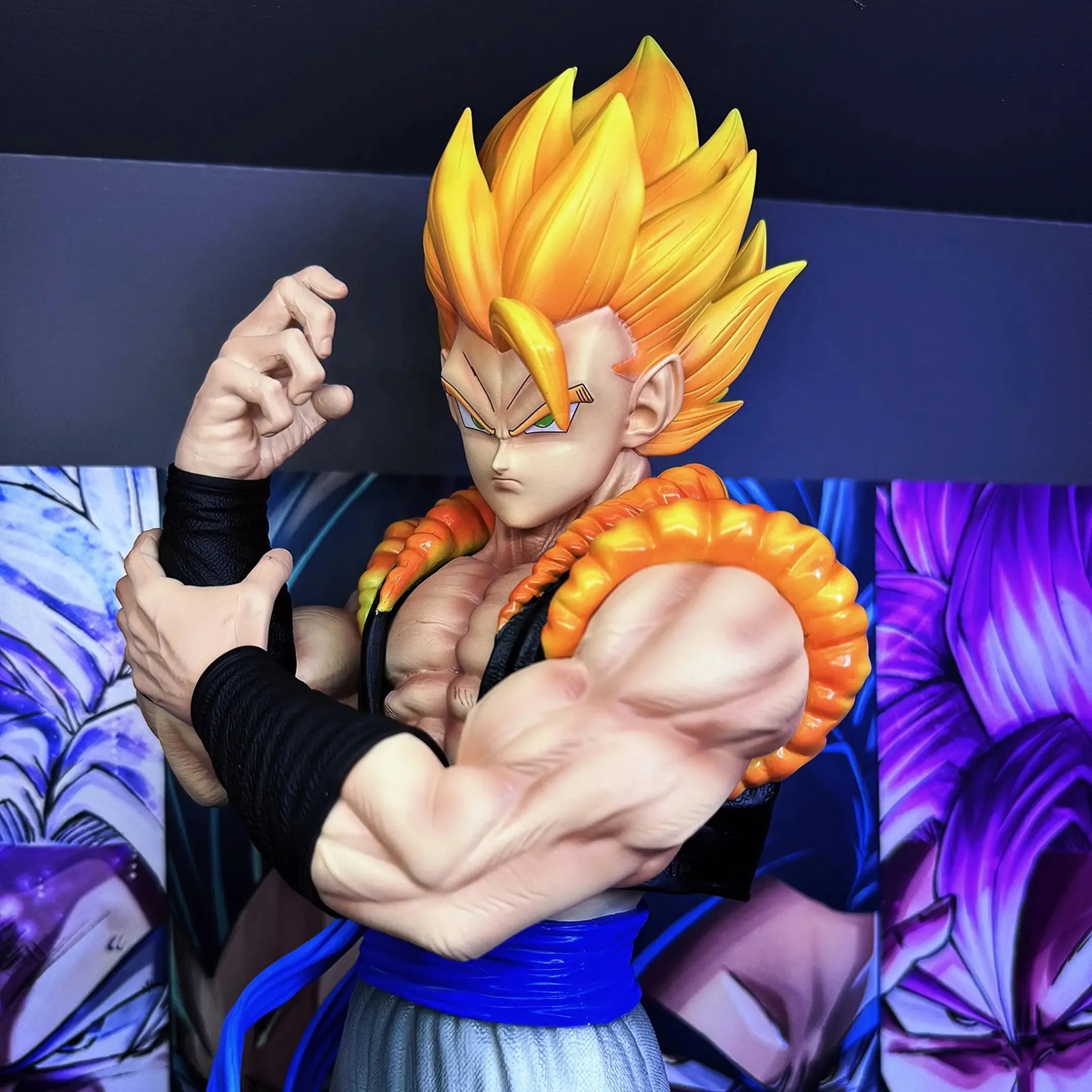 50cm DX JT Dragon Ball Anime Figure Gogeta Broli Super Model Peripheral Action Figure Desktop Decoration Gift Toys Kids