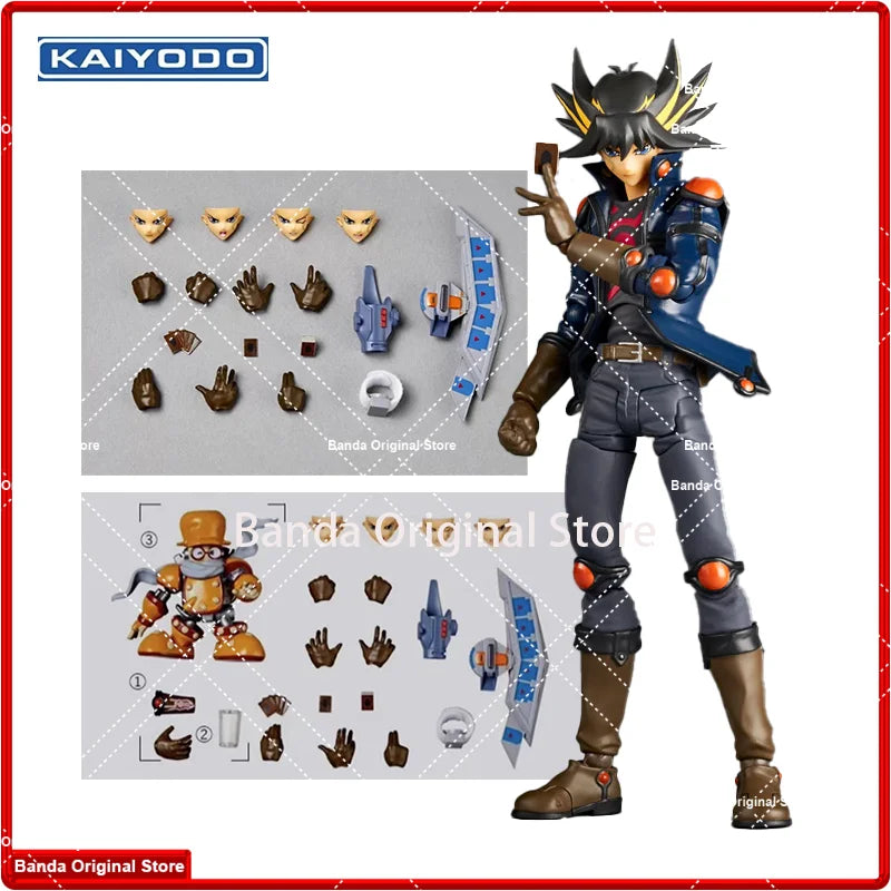 100% In Stock Original KAIYODO Revoltech Yu Gi Oh  5D's Yusei Fudo Anime Action Collection Figures Model Toys