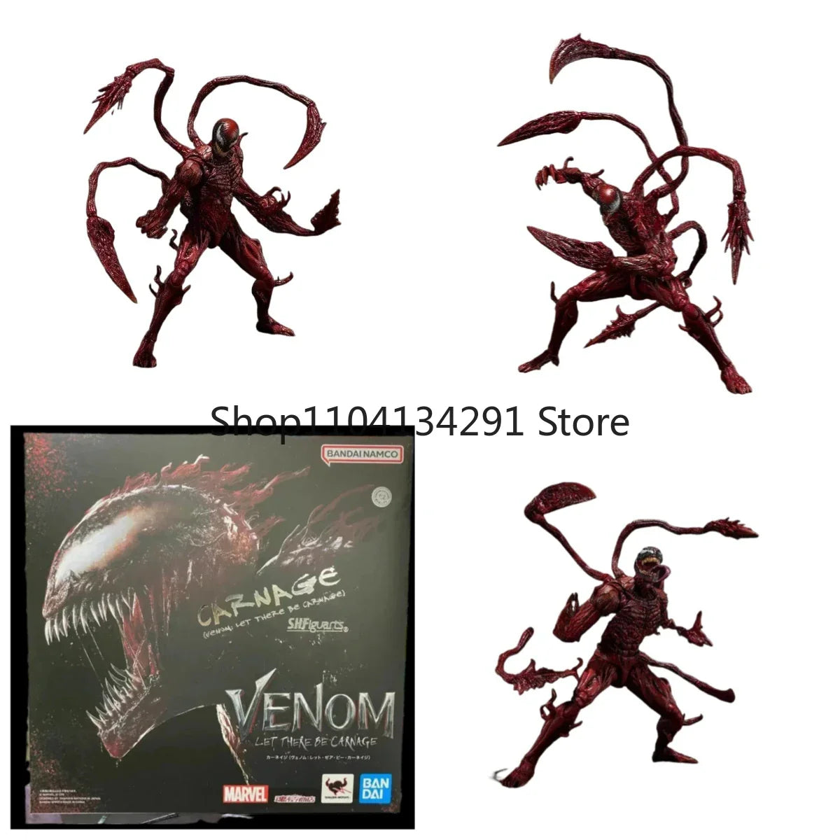 Bandai Soul Limited Edition SHF VENOM Venom 2: Let There Be Carnage Carnage Marvel Universe Actionfigur Sammlerstück Geschenk