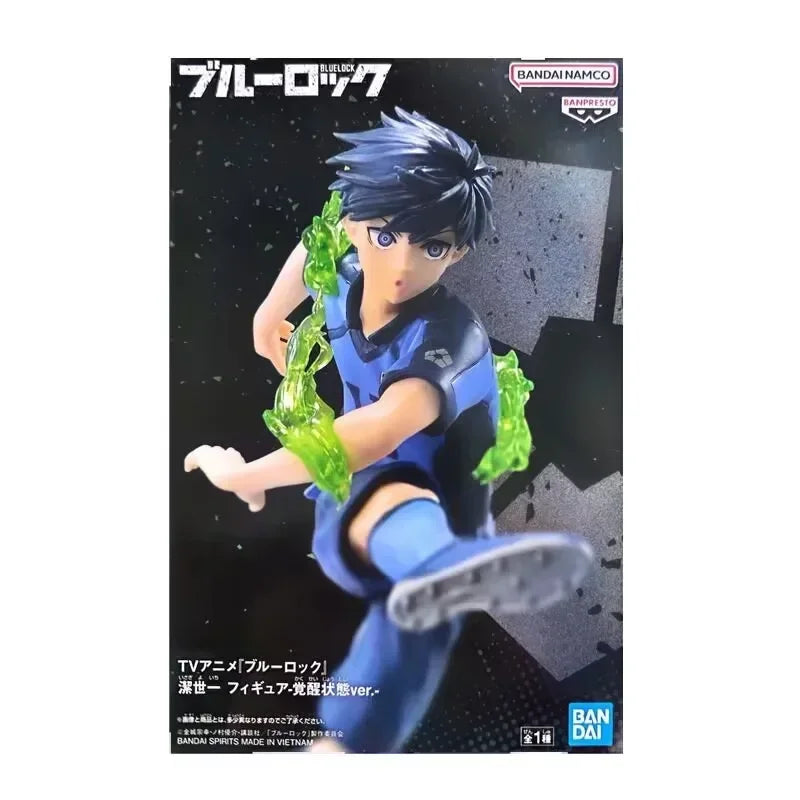 Original Bandai BLUE LOCK Bachira Meguru Isagi Yoichi Anime Action Figures Collection Ornaments Figure Toys Birthday Gift 16cm