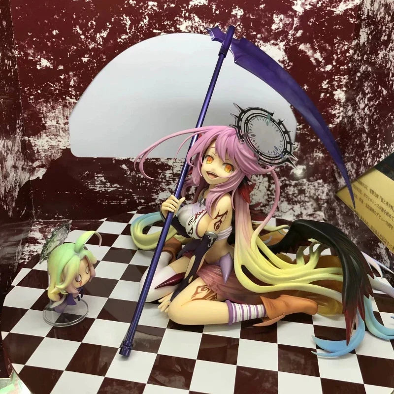 13cm The Game Of Life Classic Edition Nogamenolife Jibril (Heavenly Winged Angel) Anime Figure Model Statue Collection Toys Gift