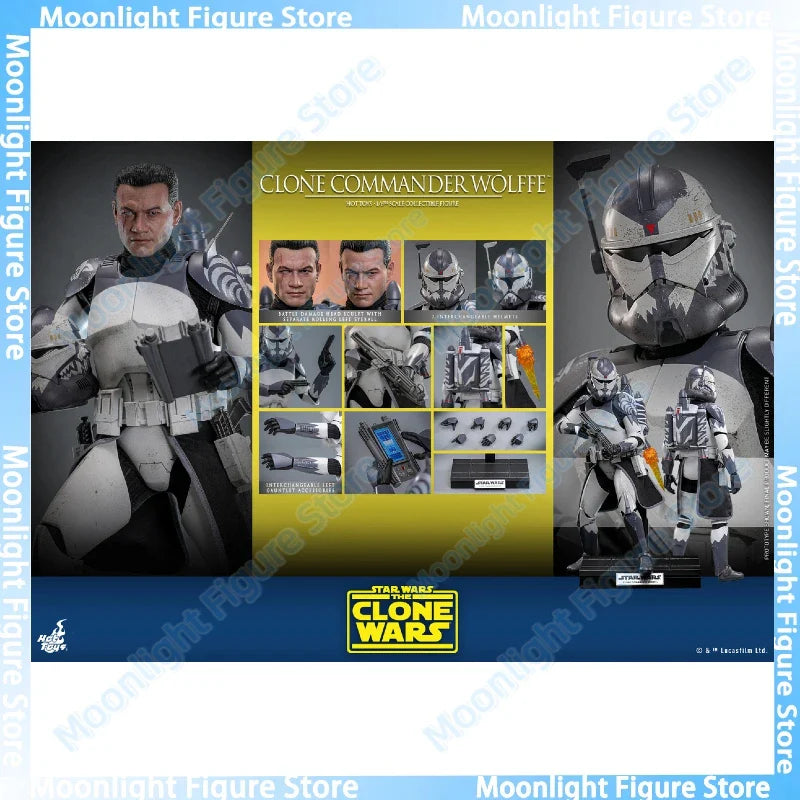 Auf Lager HotToys TMS141 Star Wars Clone Commander Wolffe 1/6 Soldatenfigur Animations-Actionfigur Spielzeug Geschenk Modell Kollektion