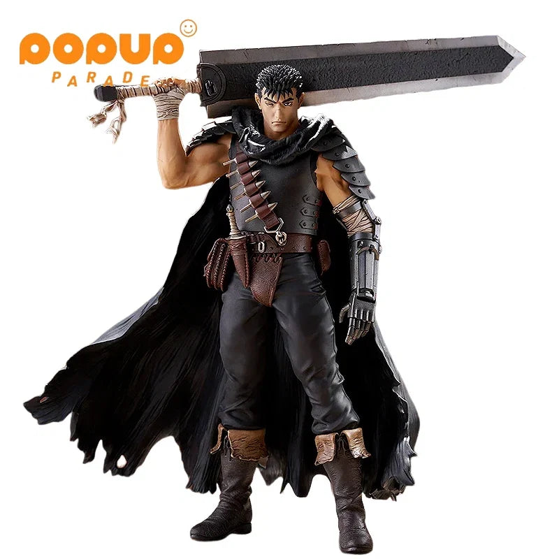 Original Good Smile POP UP PARADE Guts Black Swordsman L size Berserk Genuine Anime Figure Cartoon Collectible Model Doll Gift