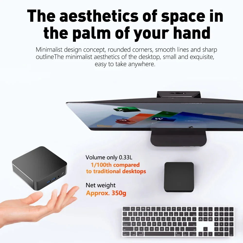 MINI PC Intel Core i9-10980HK Windows 11 Pro Computer 16GB 32GB RAM 1TB 2TB SSD Portable PC Gamer Office UHD Desktop Computer