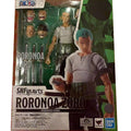Bandai Genuine SHF ONE PIECE Roronoa Zoro -ROMANCE DAWN- 15cm Anime Action Figure Collectible Model Toys Ornaments Gift Children