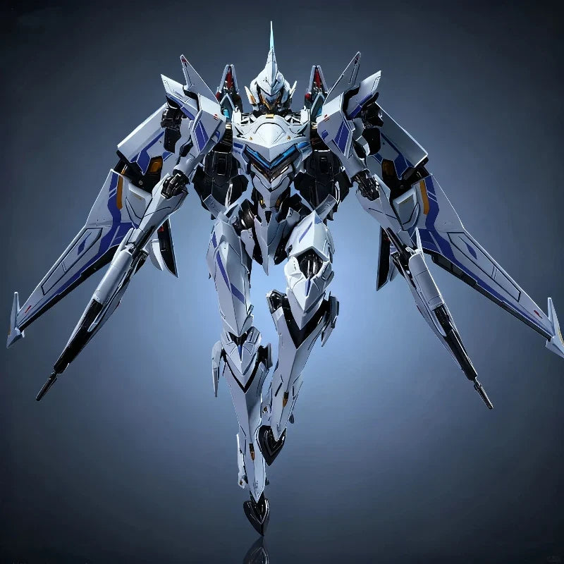 MOSHOU Mecha Break 1/64 UBP-R02T Falcon Full Metal Action Figures Transforming Mecha Model Toy With Base Desktop Decor Boy Gift