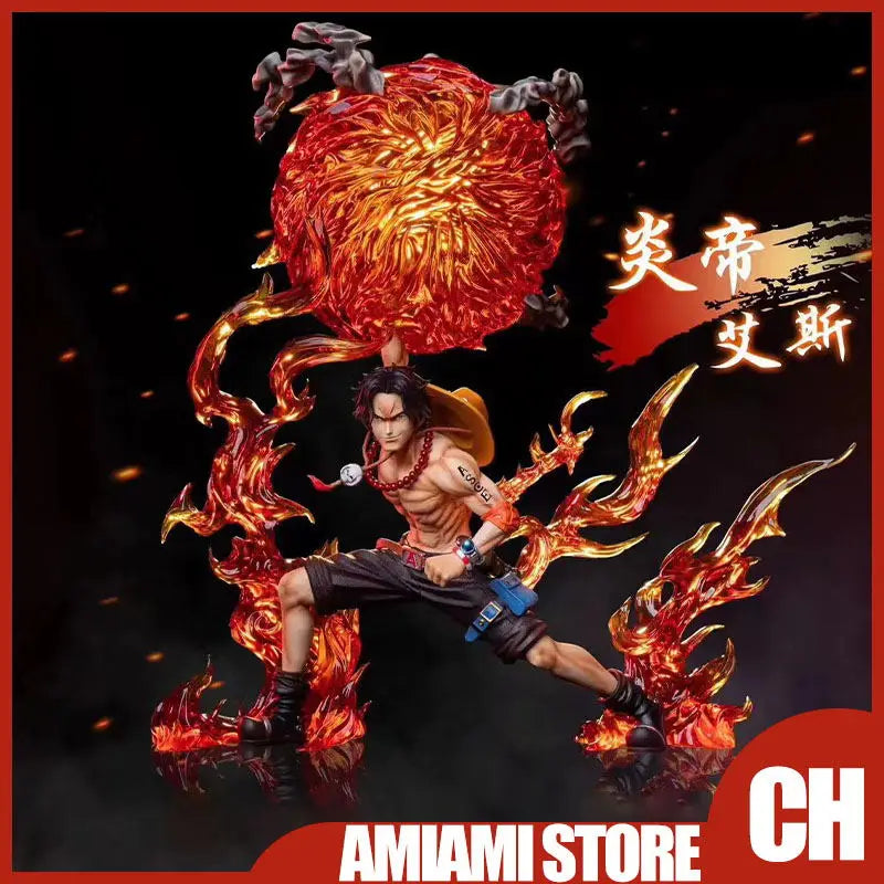 One Piece Anime Figure 26cm Portgas·D· Ace Cartoon Action Peripheral Toys Figures Ace Mera Mera No Mi Model Pvc Gifts Toys